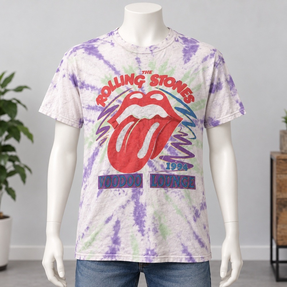 The Rolling Stones Voodoo Lounge T Shirt Unisex Small Purple Tie Dye 1994 Rock